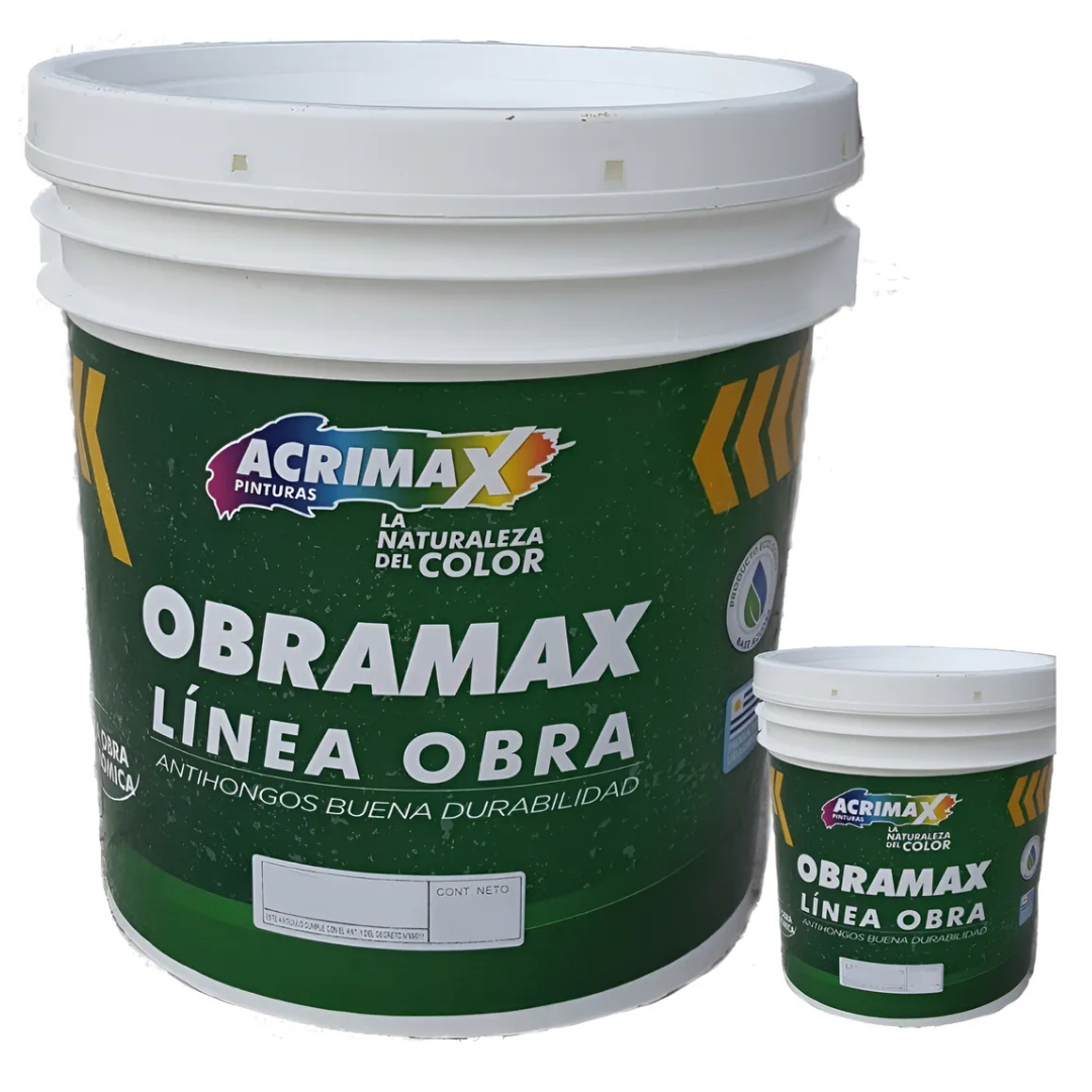 Pintura Interior / Exterior Obra Acrimax 20L + 4L de Regalo blanca