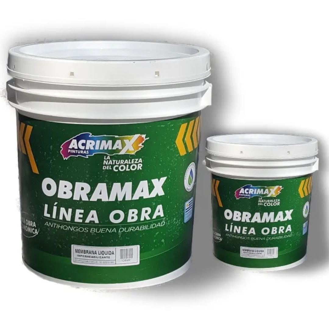 Pintura Membrana Liquida Obra Acrimax 20kg + 4 De Regalo. Blanca