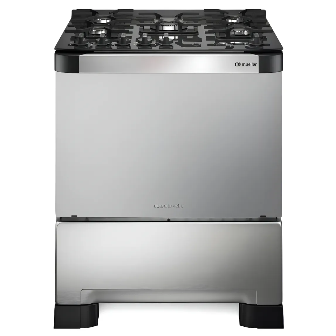 Cocina Mueller Decorato Vetro 5 h inox con puerta ciega