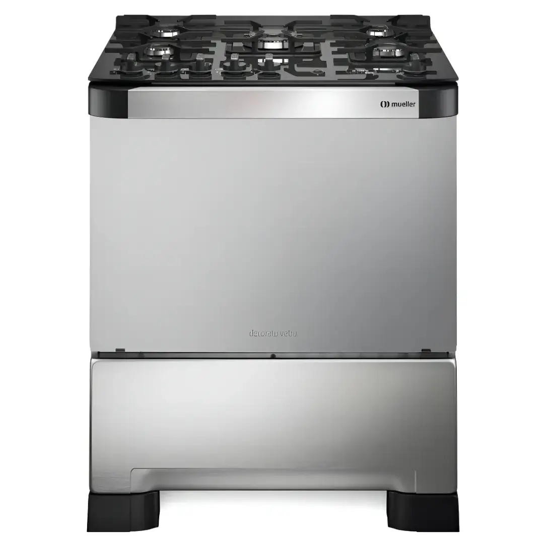 Cocina Mueller Decorato Vetro 5 h inox con puerta ciega