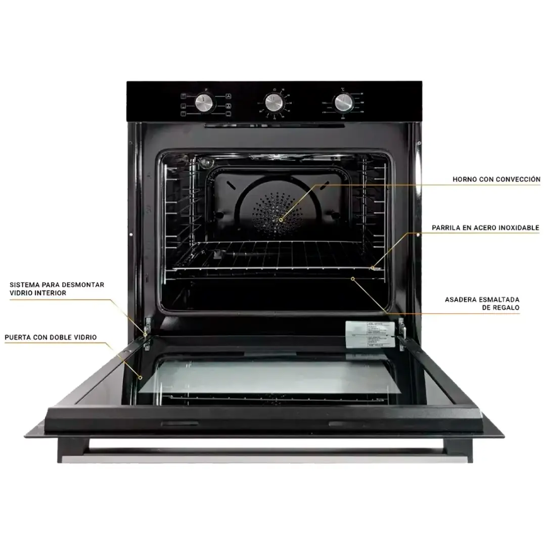 Horno Electrico De Empotrar Con Convección 71lts Clase A - Imagen 3