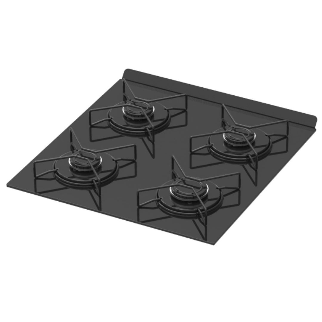 Cocina Bronx Mora Glass Supergas Negra - Imagen 4