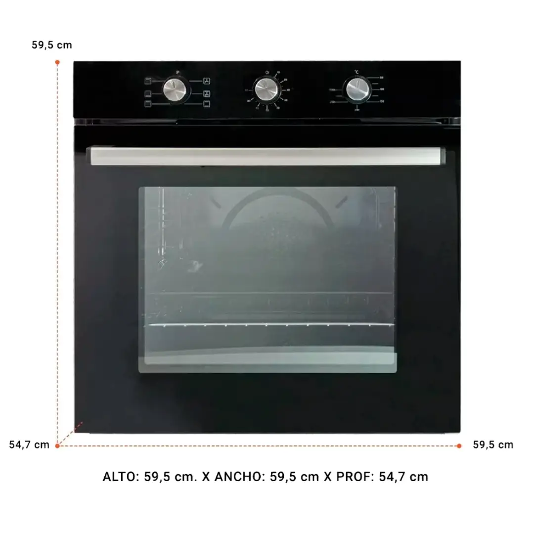 Horno Electrico De Empotrar Con Convección 71lts Clase A - Imagen 2