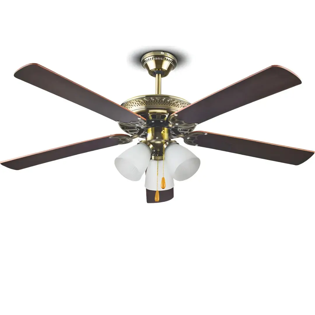 Ventilador de techo Kassel VT523L con 5 aspas color marrón