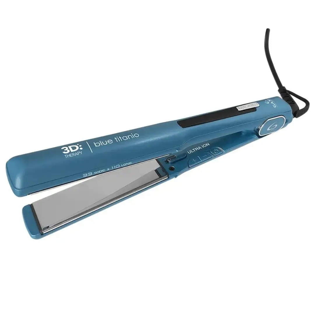 Planchita De Pelo Gama Italy Starlight W&l Blue Titanio 3d Azul Y Gris - Imagen 3