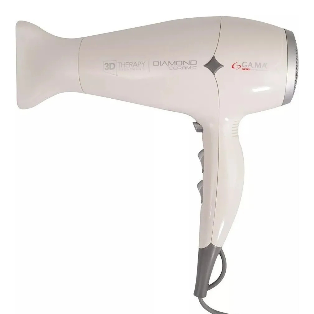 Secador De Pelo Gama Therapy Diamond Ceramic Blanco