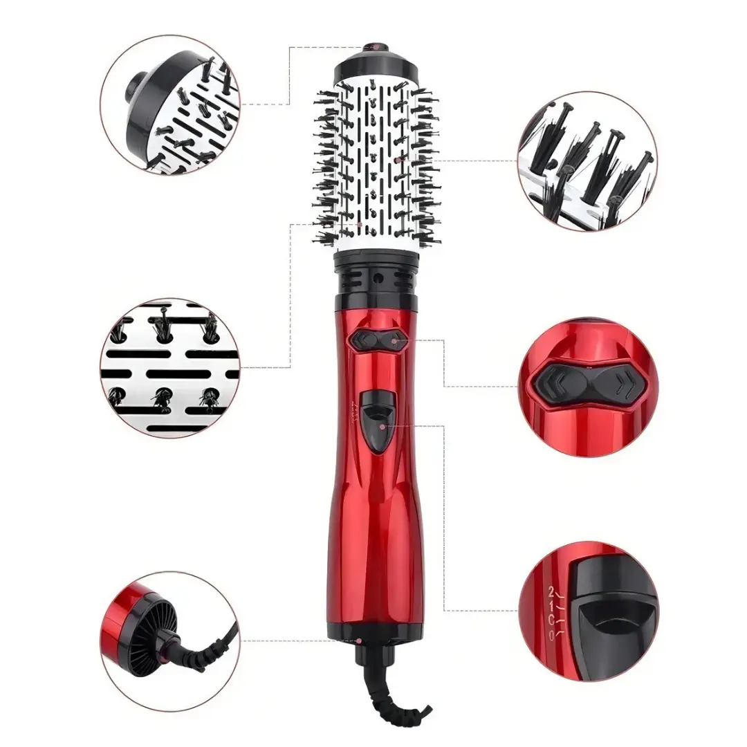 Cepillo Secador Modelador Gama Rotativo Turbo Ion 220 Color Rojo - Imagen 2