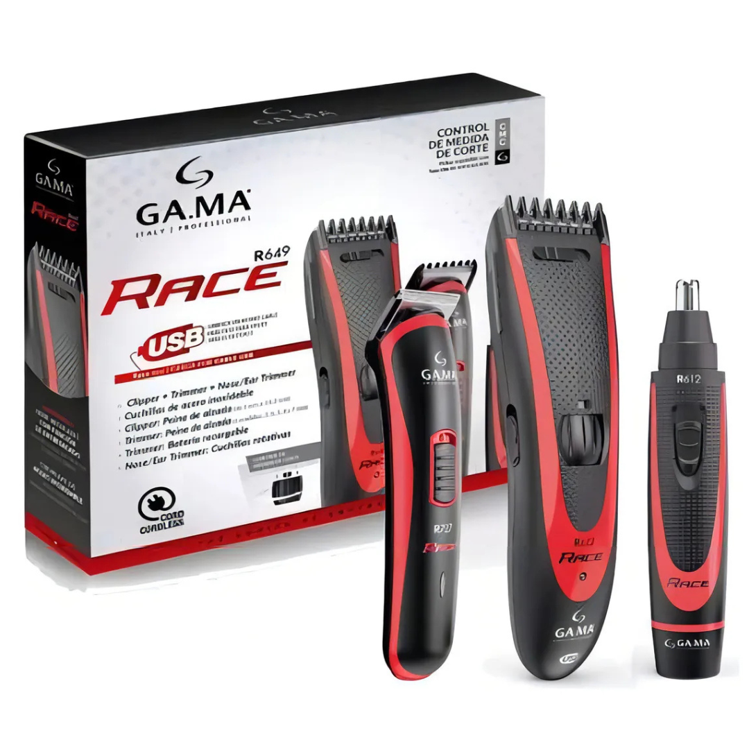Maquinita CortaPelo Gama Race R649 Negro Y Rojo
