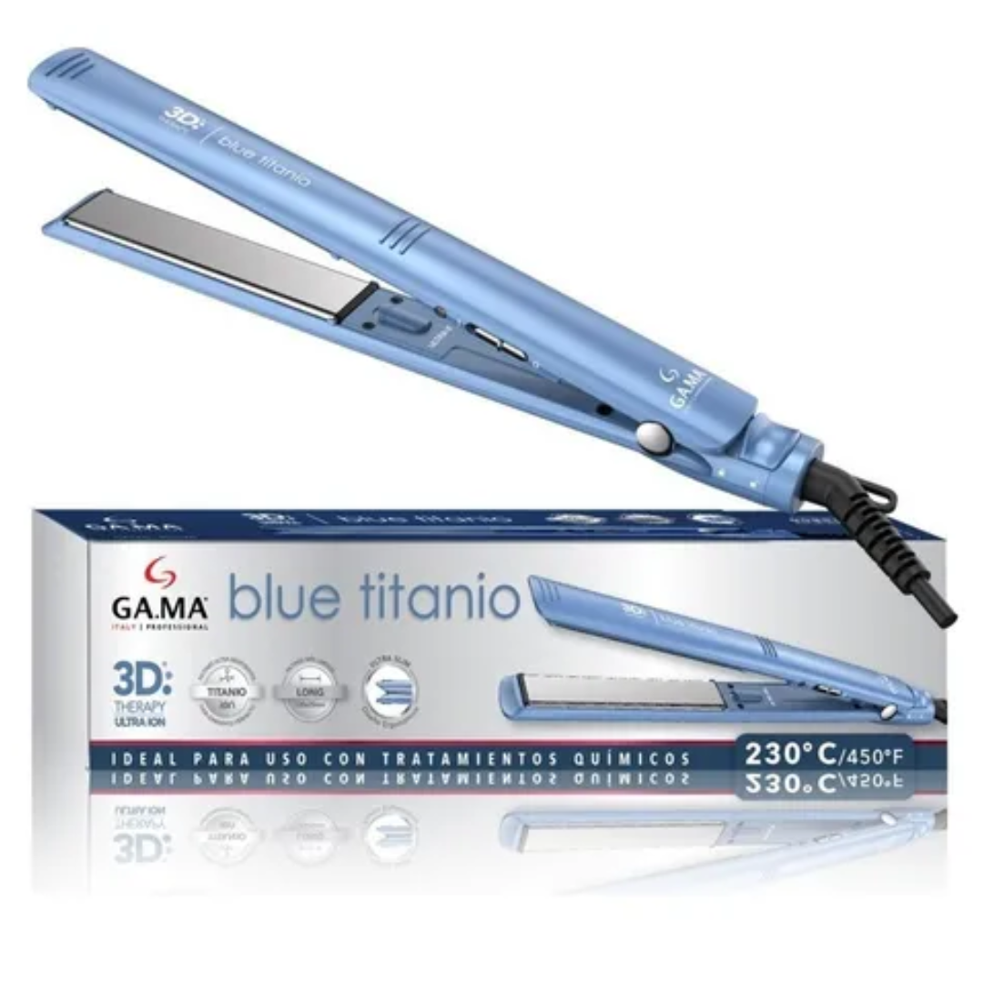 Planchita De Pelo Gama Italy Starlight W&l Blue Titanio 3d Azul Y Gris