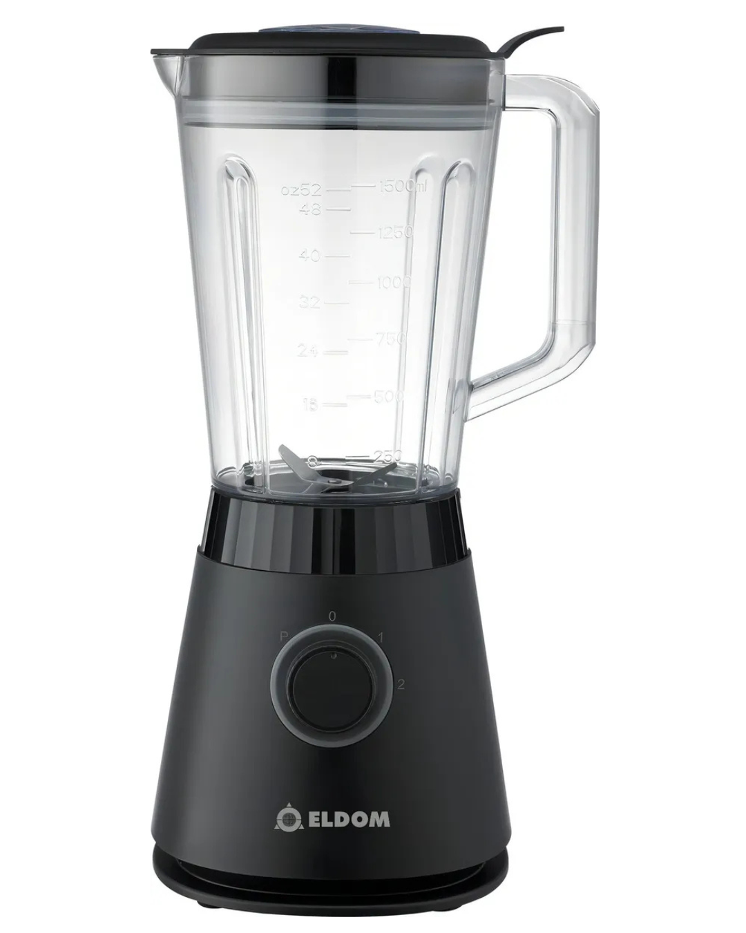 Licuadora Negra Eldom 600w 2 Velocidades Vaso plastico