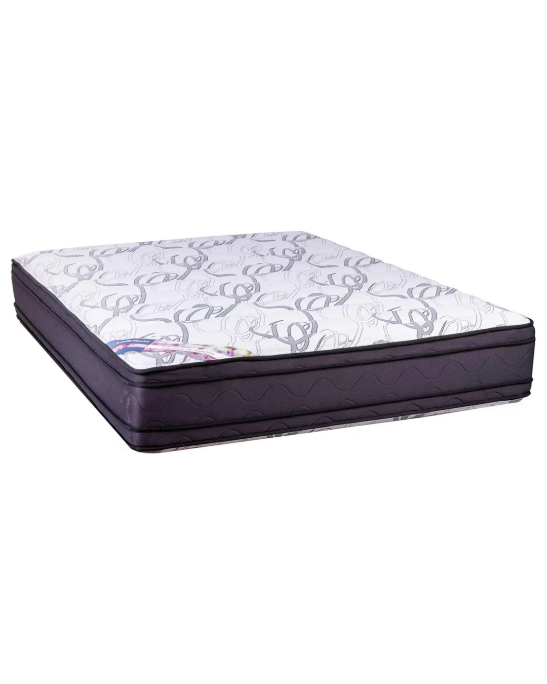 Colchon 2 Plazas Doble Eurotop 130kilos P Lado Color Negro