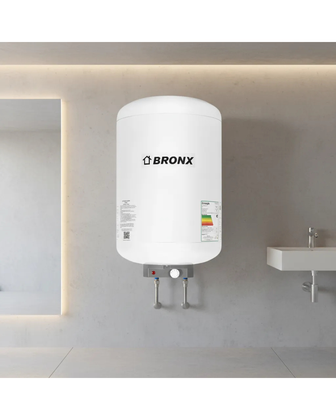 Calefón Bronx Ac-40 Lts. Acero Blanco - Imagen 4