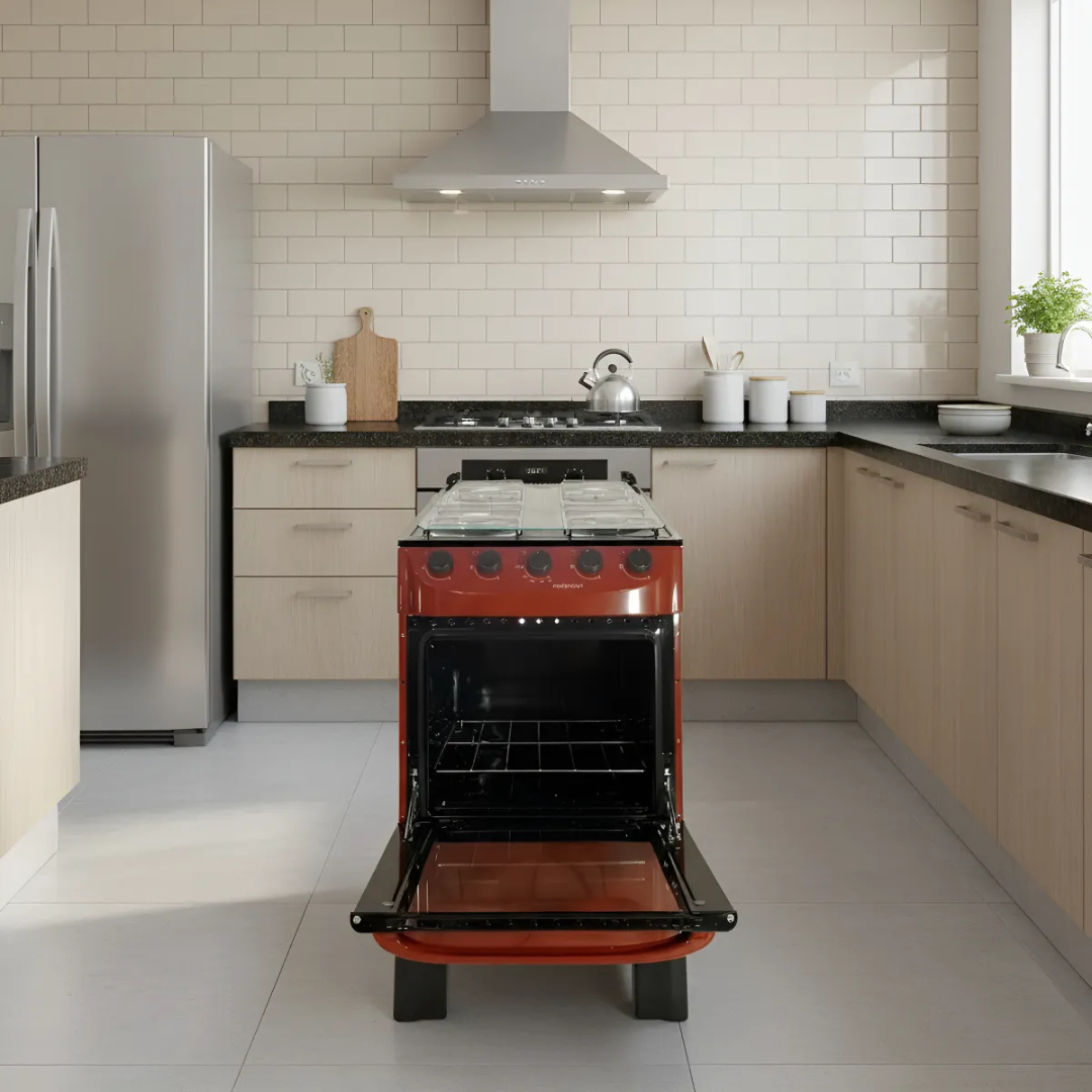 Cocina Mueller Supergas 4h - Color Rojo - Imagen 2