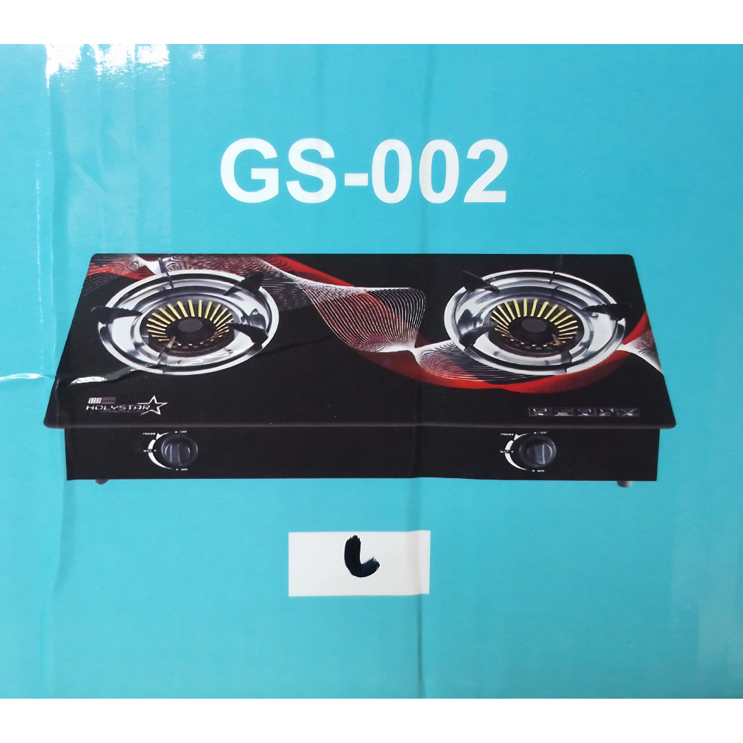 Anafe Doble Quemador Gas Holystar Color Negro GS-002 - Imagen 2