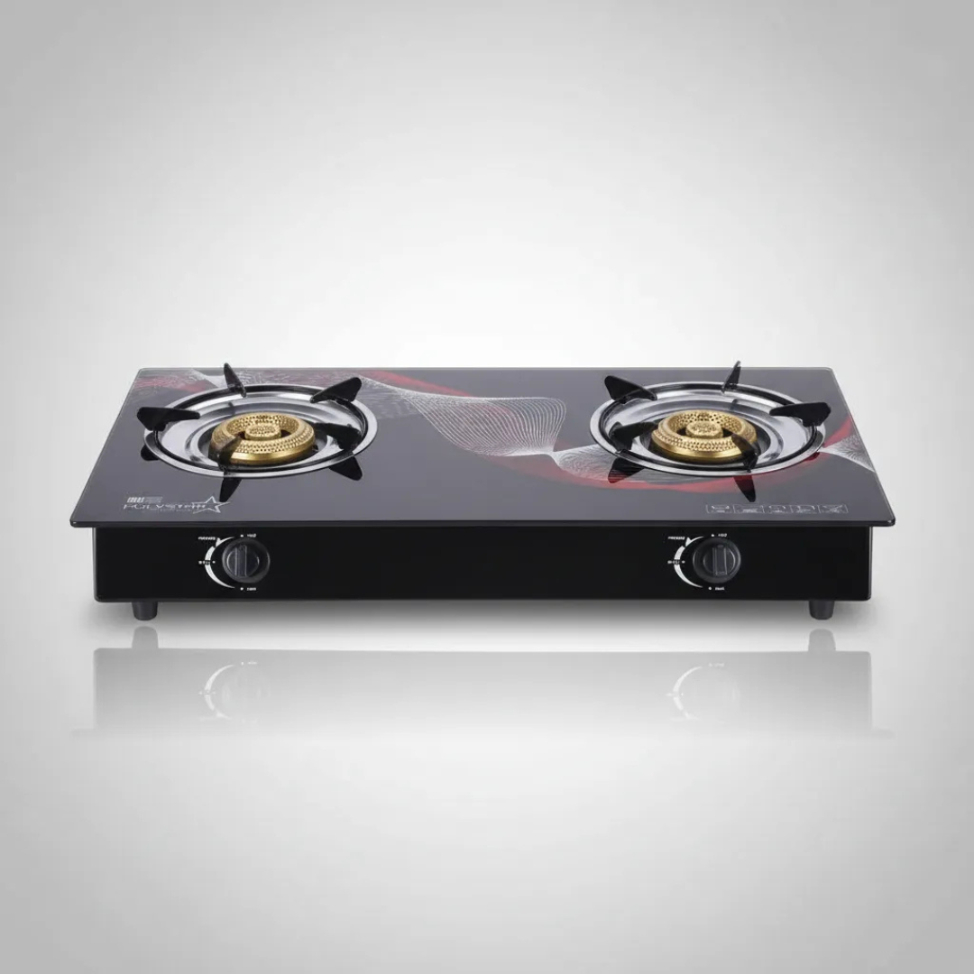 Anafe Doble Quemador Gas Holystar Color Negro GS-002