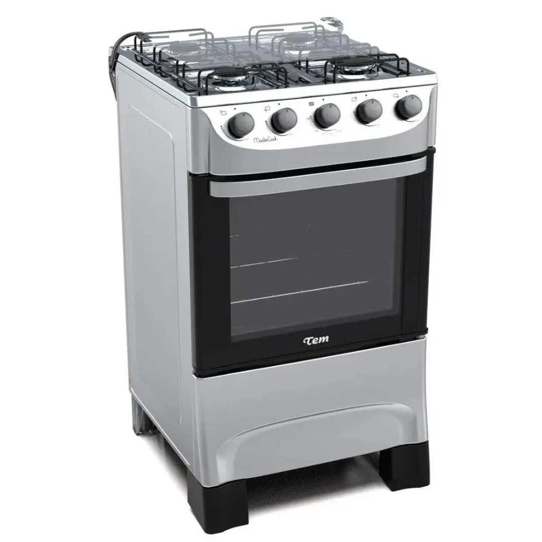 Cocina A Gas Tem Aniversario 4 Hornallas Gris