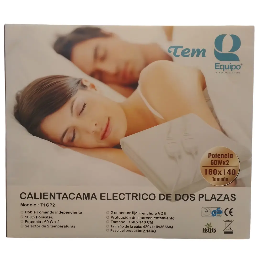 Calienta camas Tem 2 Plazas Controles Independientes