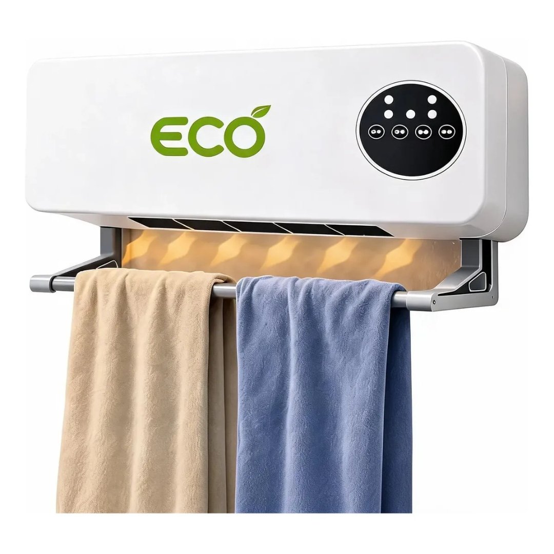Caloventilador Secarropa Pared C/ Barras Secado Desmontable