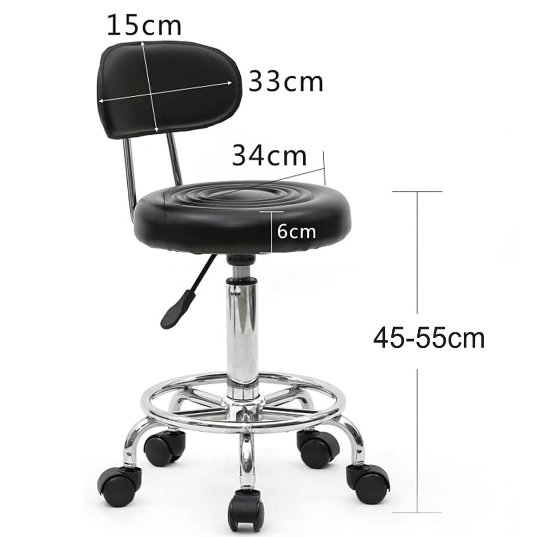 Silla giratoria con respaldo Altura ajustable y rueditas
