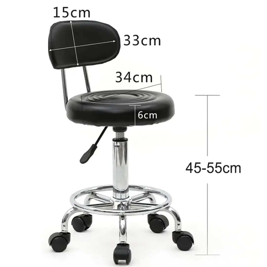 Silla giratoria con respaldo Altura ajustable y rueditas