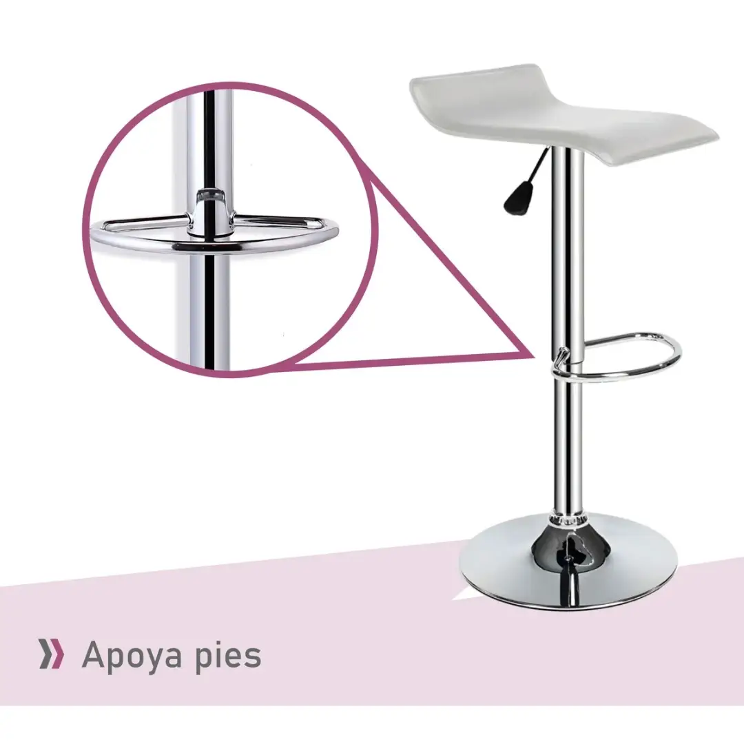 Banqueta butaca silla banco para Barra - Blanco - Imagen 2