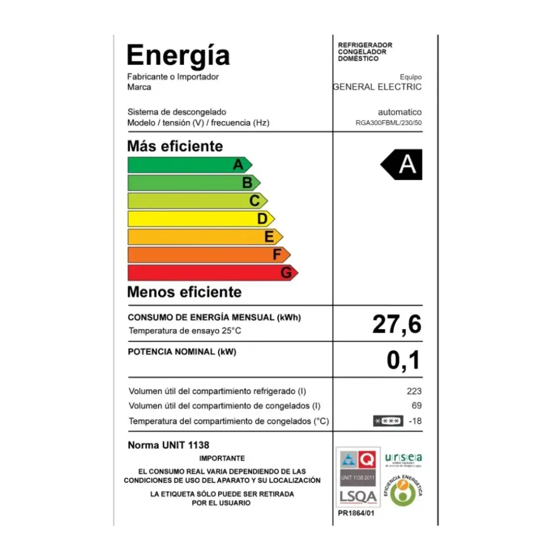 Heladera GE RGA 300 FBML color inox 292Ltrs. - Imagen 2